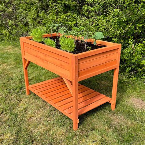 Buy Wooden Raised Herb Planter With Two Liners Online