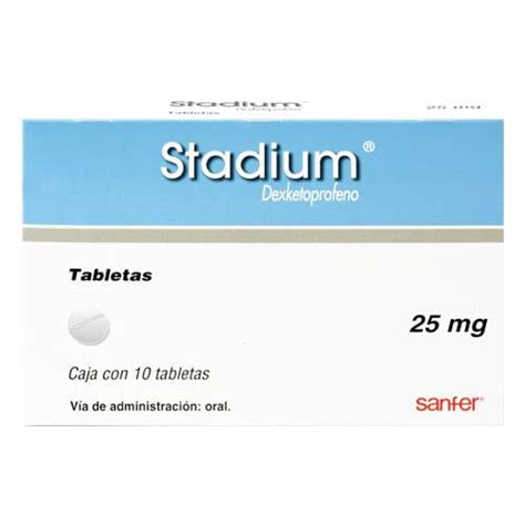 Stadium 25 Mg 10 Tabletas Farmacias Klyns