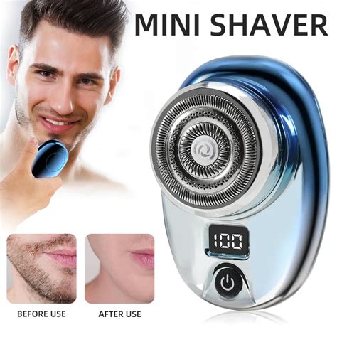 Mini Electric Shaver For Men Pocket Size Washable Rechargeable Portable