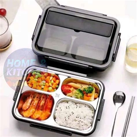 Jual Kotak Makan Anti Bocor Tahan Panas Heenoor Lunch Box Sekat