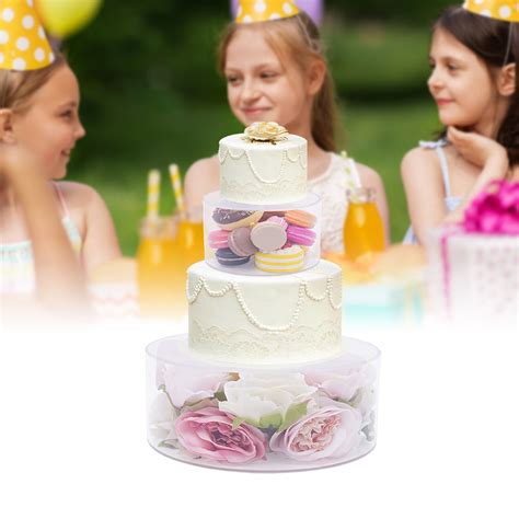 Pcs Clear Acrylic Cake Stand Fillable Clear Acrylic Cake Stands