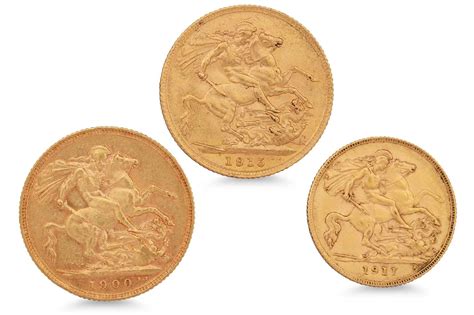 Lot 409 Two Full English Gold Sovereigns 1900 Vf