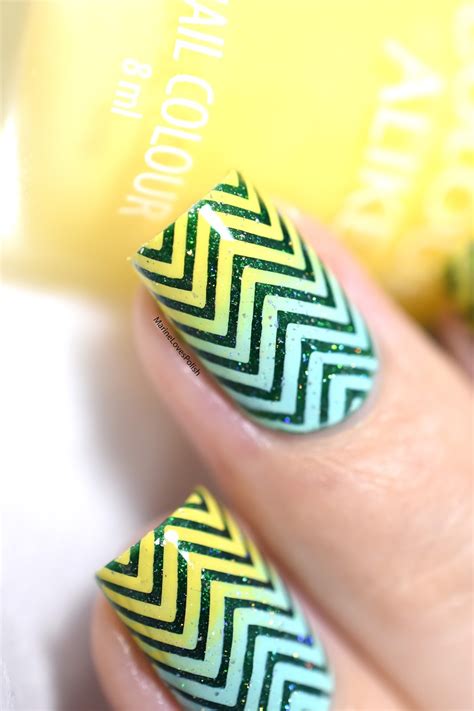 Chevrons Gradient Nail Art [video Tutorial] Marine Loves Polish And