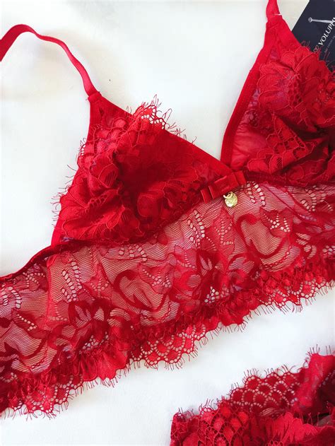 Conjunto Melynda Vermelho Voluphia Lingerie Sensual Em Bras Lia