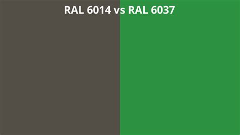 Ral 6014 Vs 6037 Ral Colour Chart Uk