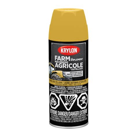 Krylon Farm and Implement High Gloss School Bus Yellow Lacquer Spray Paint (340 g) 419570000 | RONA