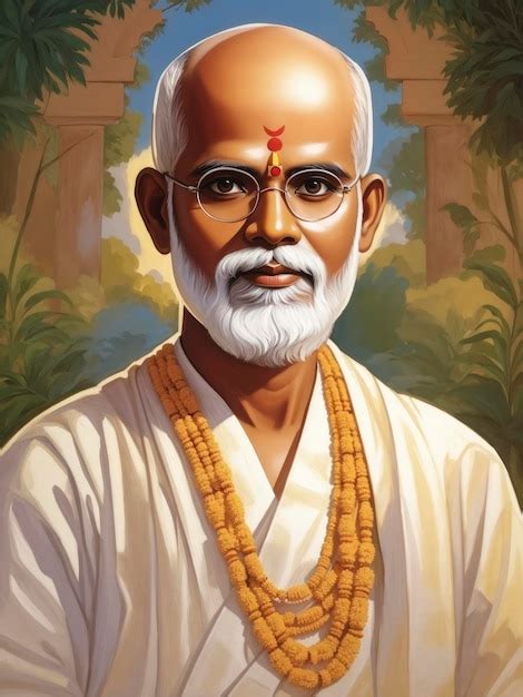 Premium Ai Image Sree Narayana Guru Illustration