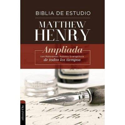 Rvr Biblia De Estudio Matthew Henry Tapa Dura Hardcover Biblia