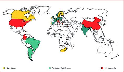 Distribution géographique des entérobactéries productrices de KPC en