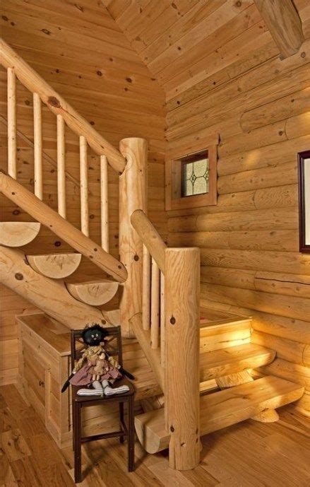 Rustic Stairs Railing Ideas Log Cabins 58 Ideas Stair Railing Ideas