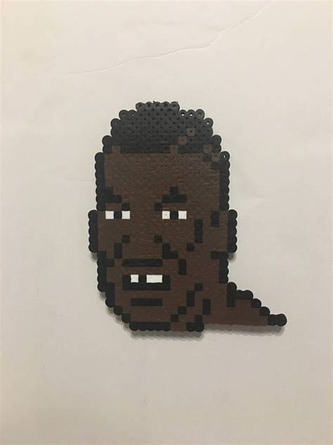 Mike Tyson S Punch Out Video Game Perler Bead Magnet Perler Beads Designs Video Game Perler