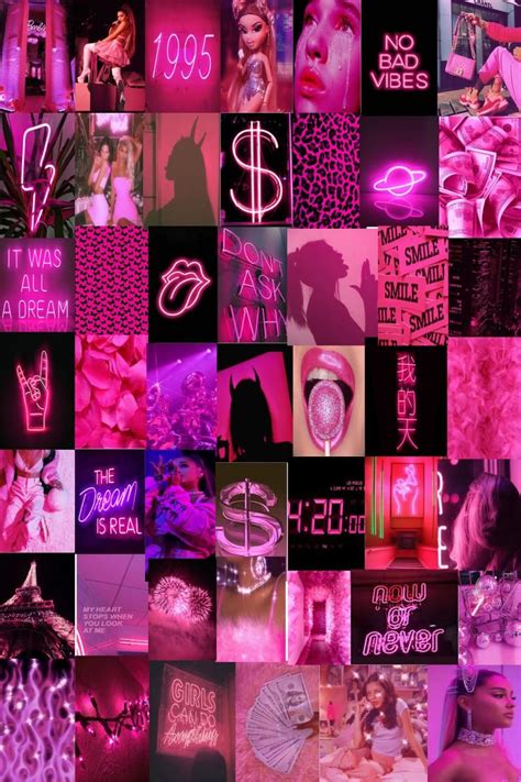 Neon Pink Aesthetic Wallpaper Collage Entrevistamosa