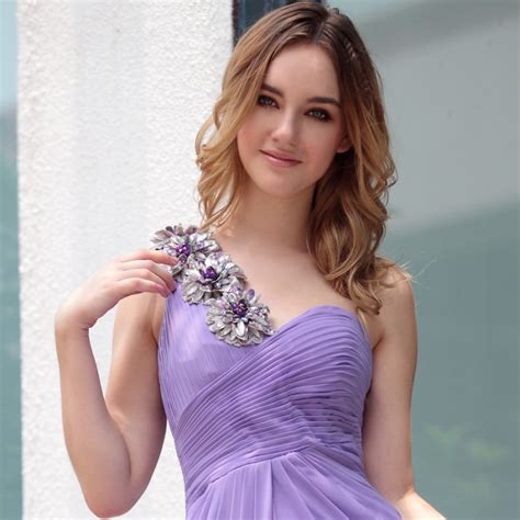 Glamorous Purple Print One Shoulder Formal Dress Prom Evening Gown