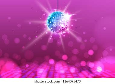 Disco Ball Disco Ball Pink Background Stock Vector (Royalty Free ...