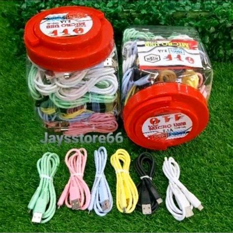 Jual 1 TOPLES 50 PCS Kabel Data SPEED GEPENG MICRO USB OTF MACARON