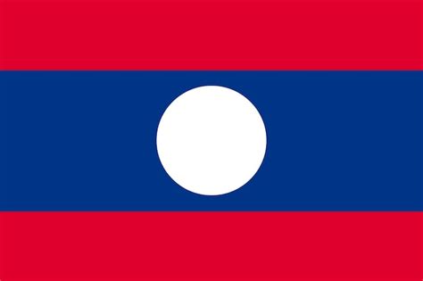 Premium Vector Flag Of Laos Patriotic Sign Of Lao People S Democratic