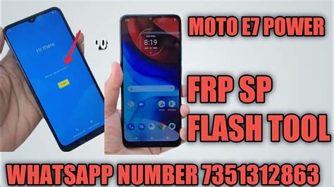 Motorola E7 Power Frp Sp Flash Tool Moto E7 Power Frp Unlock Tool YouTube