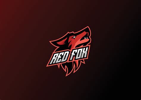 red fox logo esport team design mascot 24307809 Vector Art at Vecteezy