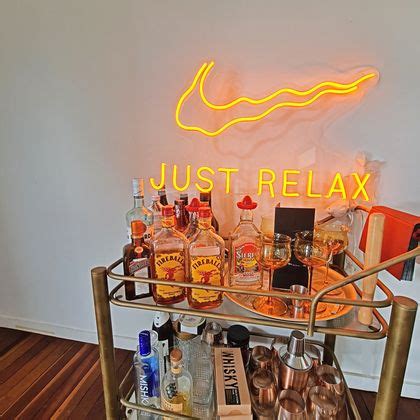 Just Relax Neon Sign Nike Led Neon Sign Nike Logo Neon Sign Sport