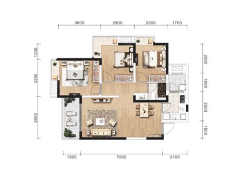 朗诗未来街区a1户型，朗诗未来街区3室2厅1卫1厨约8600平米户型图，朝南朝向 成都安居客