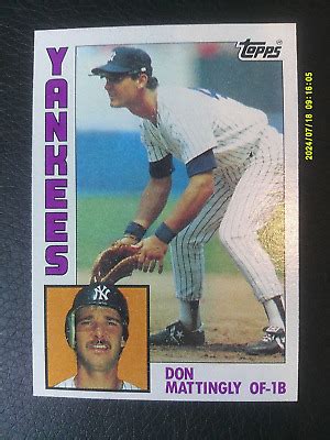 1984 Topps Don Mattingly Rookie Card RC 8 New York Yankees EBay