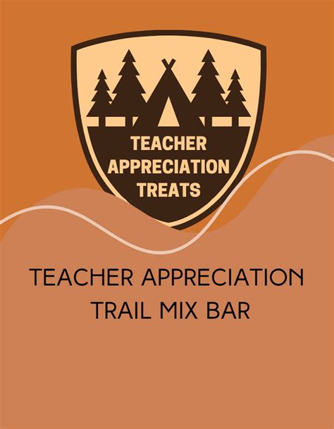 Teacher Appreciation Trail Mix Bar Print At Home Etsy