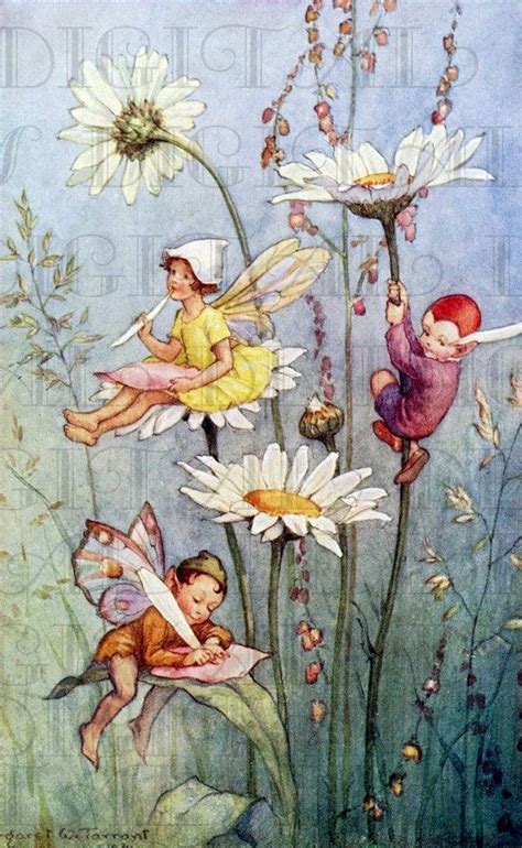 Fairy Writing On Flowers Vintage Book By Dandddigitaldelights 1 99