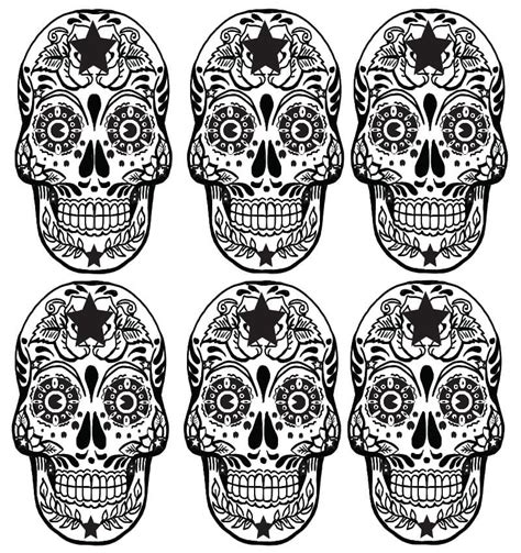 Sugar Skull Mens Black And White Cotton T Shirt Paul Slattery