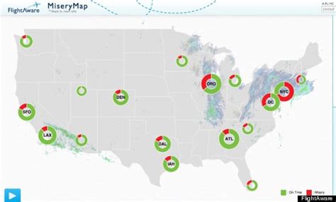 FlightAware's Misery Map Is Maybe The Best Way To Understand Snowstorm ...