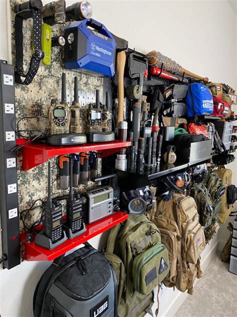 Gun Rack Tactical Wall Shelf For Survival Gear Storage