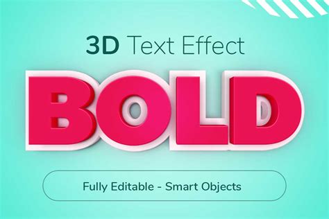 3D Bold Text Effect Free PSD Grapbox