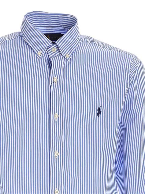 Camicie Ralph Lauren Camicia A Righe Azzurra E Bianca