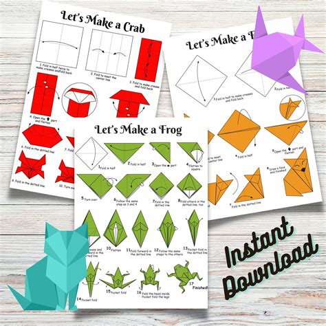 Free Free Printable Origami Animals Instructions Download Free Free