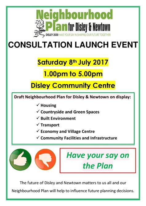 Neighbourhood Plan Flyer Disley Parish Council