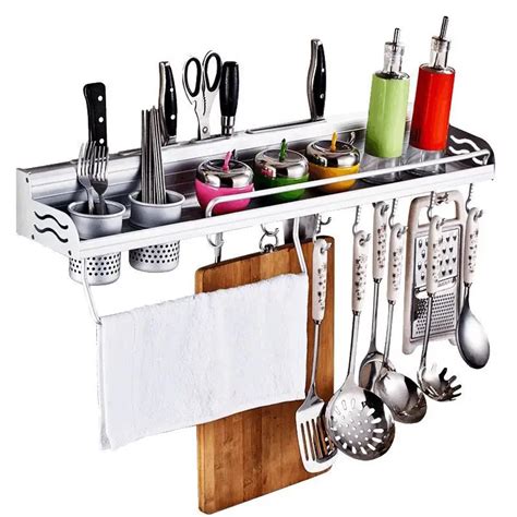 Space Aluminum Kitchen Storage Holders And Racks Kitchen Shelf Holder