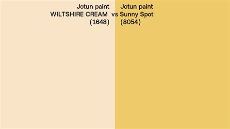 Jotun Paint WILTSHIRE CREAM Vs Sunny Spot Side By Side Comparison