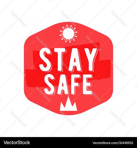 Coronavirus Caution Badge Covid 2019 Safety Vector Image