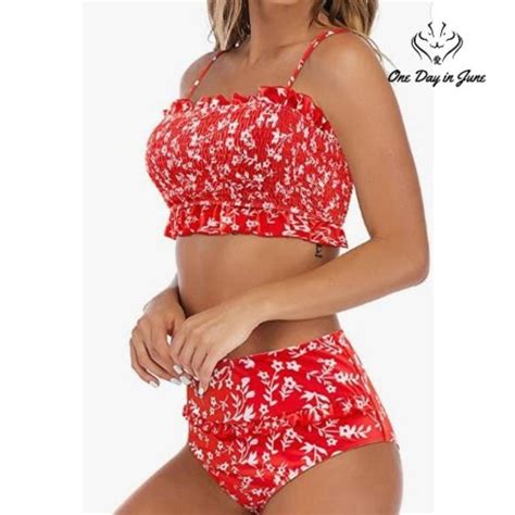 Womens Red Bikinis And Tankini Sets Depop