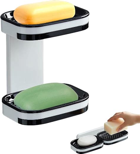 Double Layer Soap Dish Suction Cup Soap Holder With Drainage No