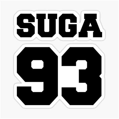 Suga 93 Sticker For Sale By Goshat Redbubble