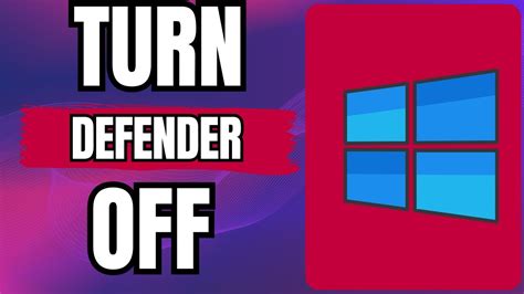 How To Turn Off Windows Defender In Windows 10 2023 Youtube