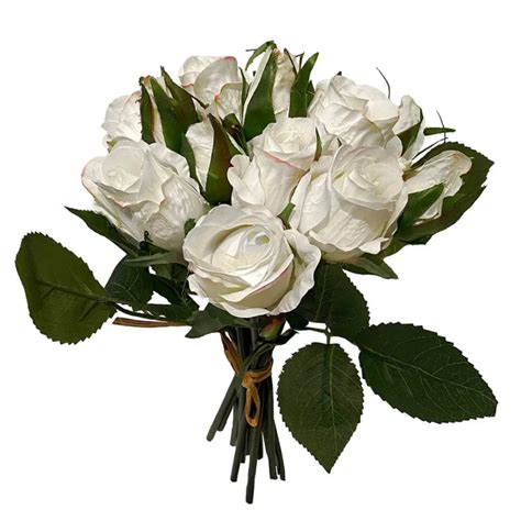 Buy Rosen Buket Creme 30cm Kunstig Blomst