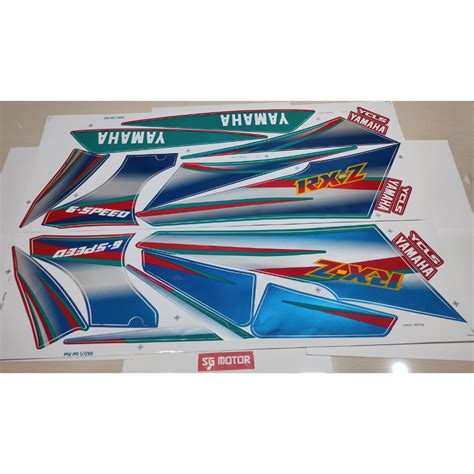 Hijau Merah Sticker Old Yamaha Rxz Striping Body Rx Z Mile Red Green