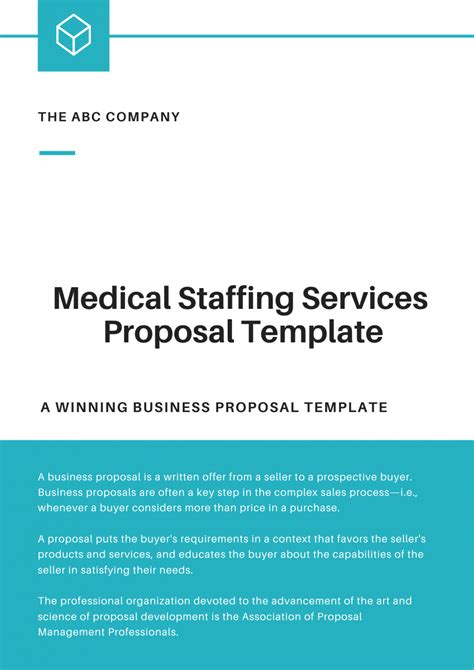 Medical Staffing Services Proposal Template Rfply Proposal Templates