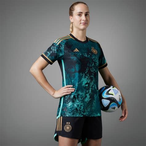 Adidas Germany Women S Team Away Authentic Jersey Turquoise