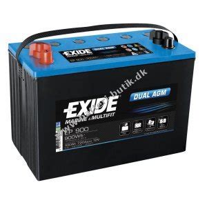 Exide EP900 Dual AGM Batteri 12V 100Ah Batteri Butik Dk Hurtig