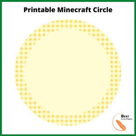 Printable Minecraft Circle Template -- (Chart, Diagram)