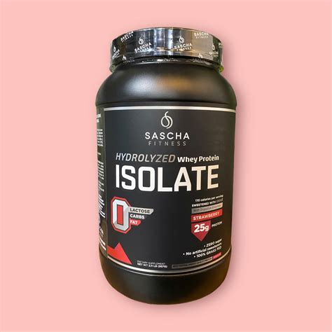 Sascha Fitness Hydrolyzed Whey Protein Isolate Stawberry Lbs Persano Co