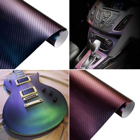 Chameleon D Carbon Fiber Vinyl Film Wrap Foil Auto Car Truck Body