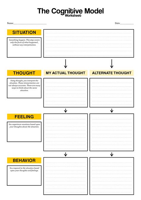 Cognitive Therapy Abc Worksheet